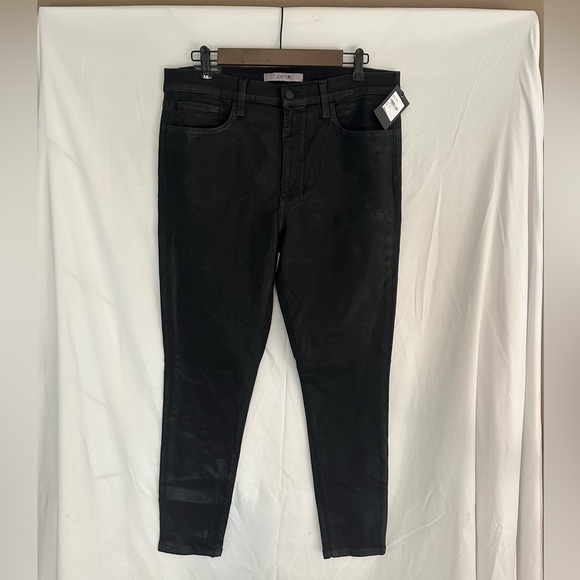 JOE'S High Rise Skinny Ankle Black Coated Denim NWT Size 34 - Picture 4 of 6
